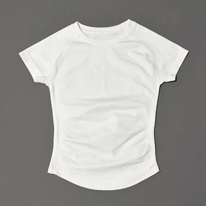HISTELLO Women’s Sports T-Shirt - Short Sleeve Gym Yoga Workout Top for Running & Fitness Activewear