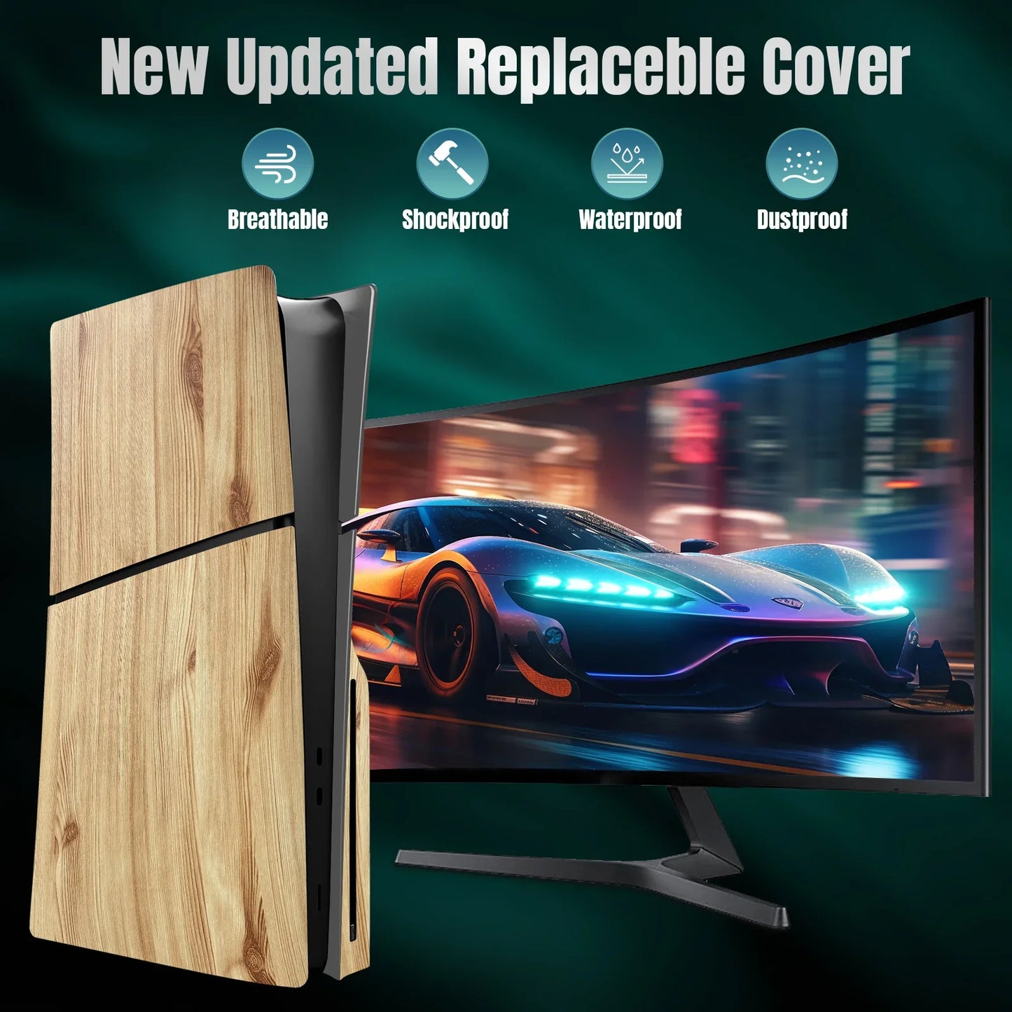 Custom Replacement Faceplates for PS5 Slim Disc Edition – Premium ABS Front & Back Shell Cover