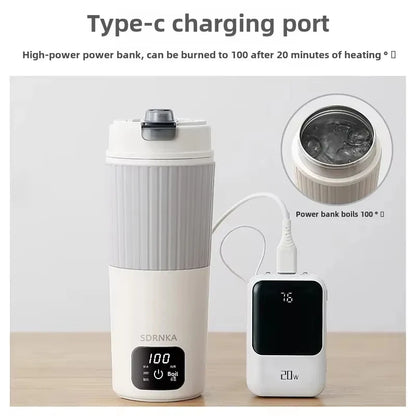 650ml Portable Electric Kettle — Travel Water Boiler with Temperature Control, LED Display Smart Teapot