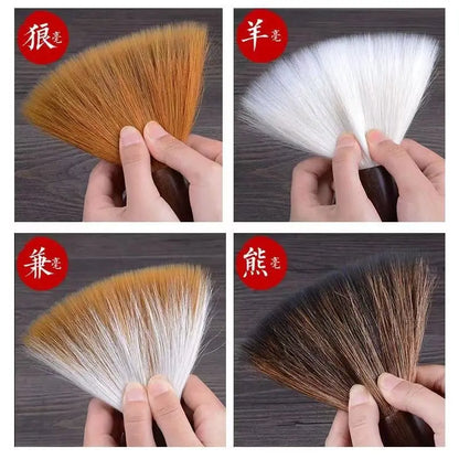 Large Chinese Calligraphy Brush – Weasel, Wolf & Bear Hair for Big Character Writing & Spring Festival Couplets
