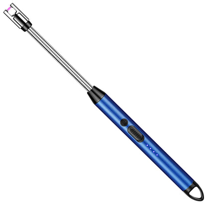 360° Type-C Rechargeable Windproof Plasma Lighter – Curved Flameless USB Arc Ignition Tool for BBQ, Kitchen, Candle & Gas Stove Use