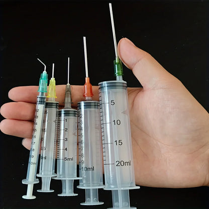 14PCS Syringe Set with Blunt Needles – 1ml to 60ml Plastic Syringes for Refilling, Measuring & Scientific Use Tools