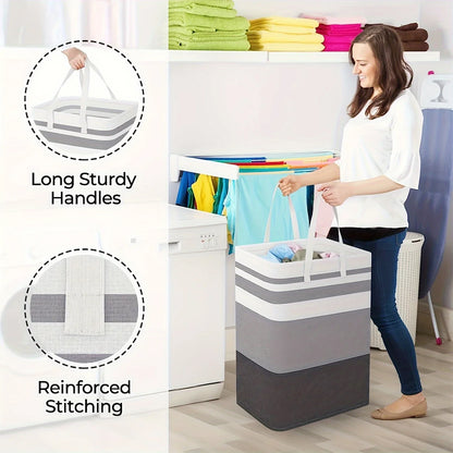 75L Large Laundry Bag with Handles — Durable Dirty Clothes Hamper for Home, Dorm, and Hotel, 40x30x60cm Storage Basket