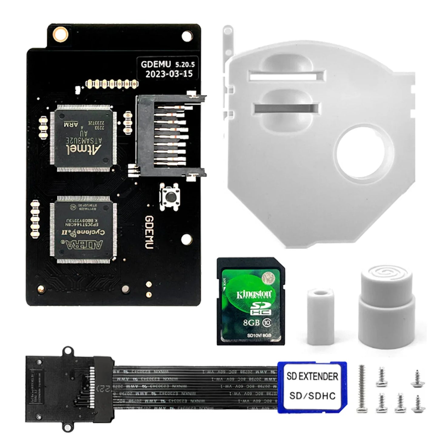 SEGA Dreamcast GDEMU V5.20.5 Emulation Board & Remote Card Mount Kit – Optical Drive Replacement for DC Console (GDU DC VA1)