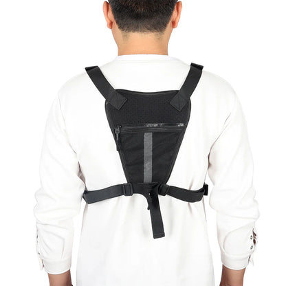 Sports Chest Bag – Lightweight Waterproof Running Vest with Pocket, Phone Holder & Large Capacity Tactical Front Pack