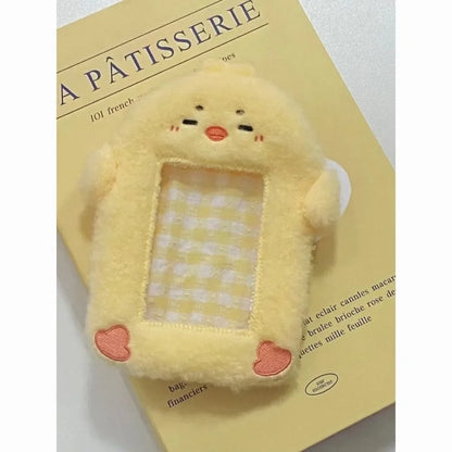 Cute Fox Photocard Case Keychain - Cartoon Student Card Holder & Idol Photo Protective Cover