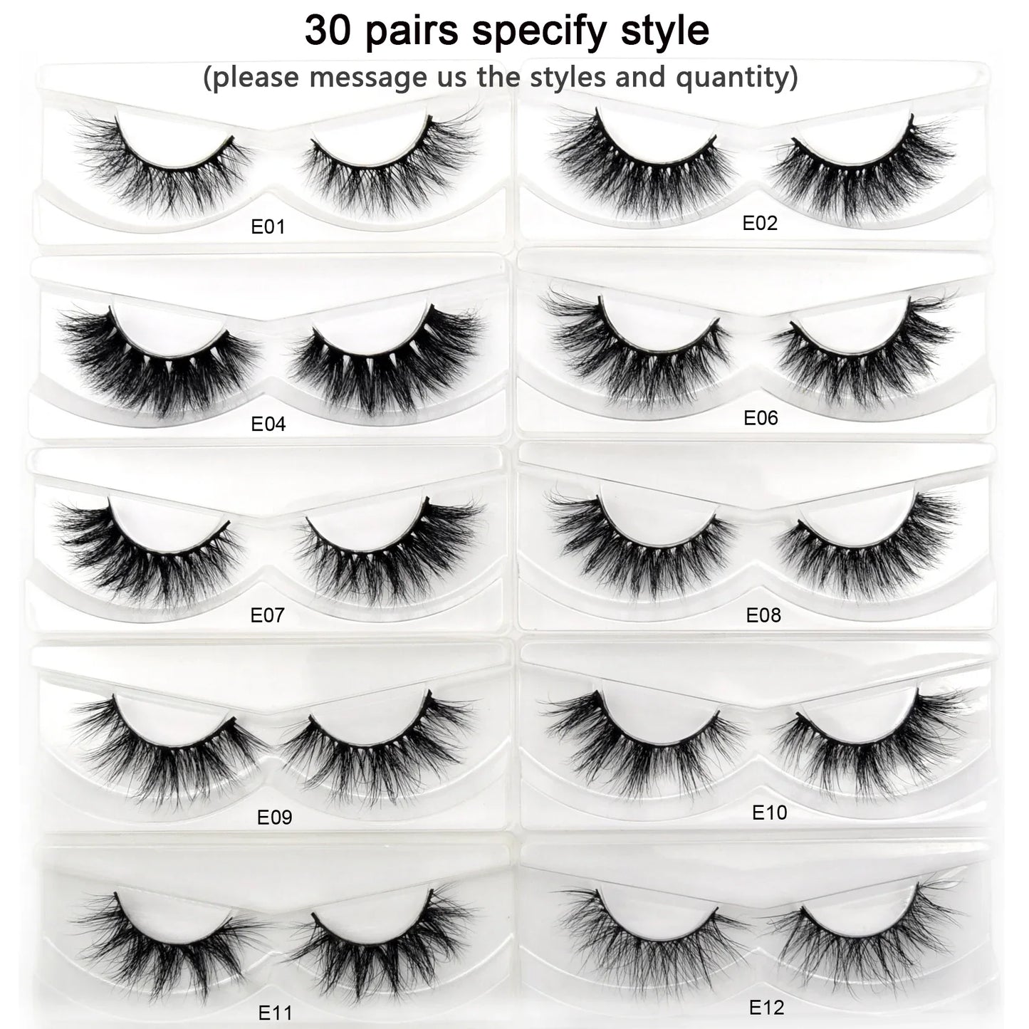 Visofree 3D Mink Eyelashes – 30/40/100 Pairs Handmade Full Strip Lashes with Tray, Cruelty-Free False Lashes for Makeup