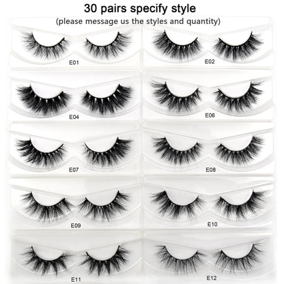 Visofree 3D Mink Eyelashes – 30/40/100 Pairs Handmade Full Strip Lashes with Tray, Cruelty-Free False Lashes for Makeup