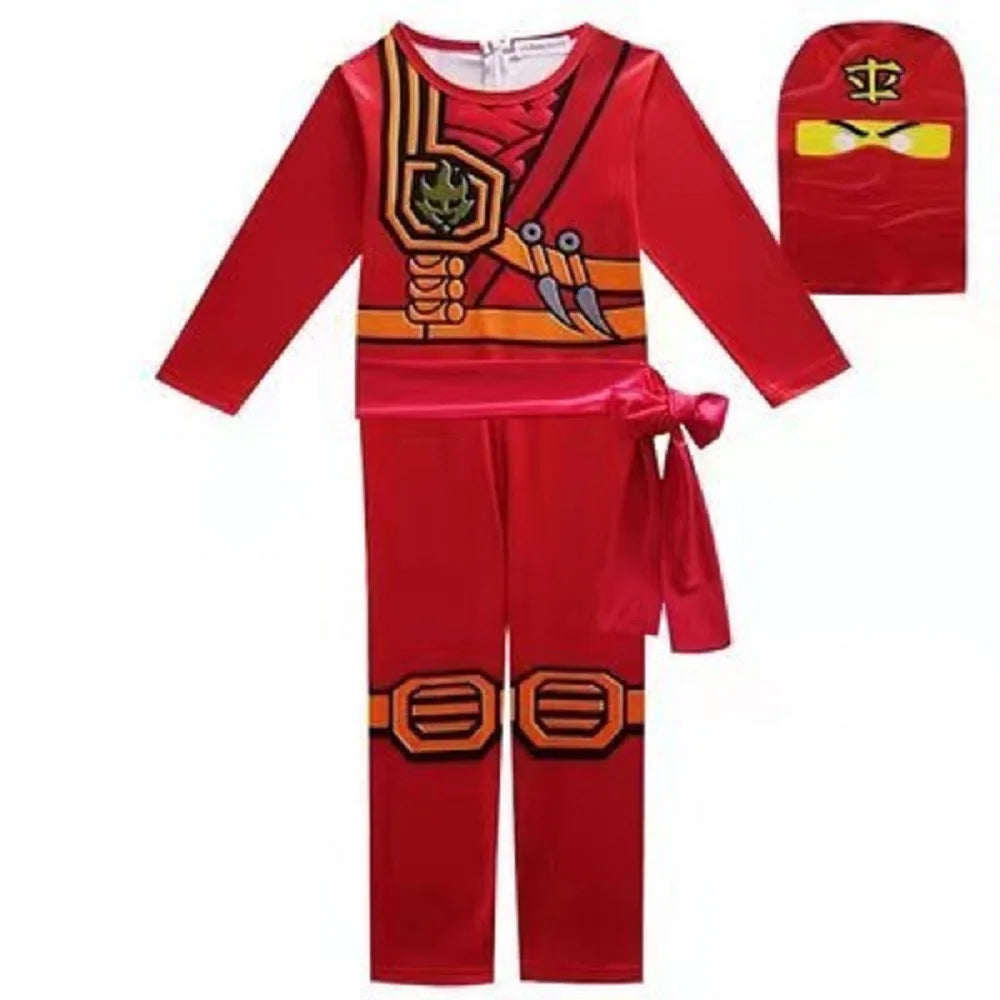 NINJA Cosplay Costume – Boys & Girls Jumpsuit Set for Halloween, Christmas, and Party Wear