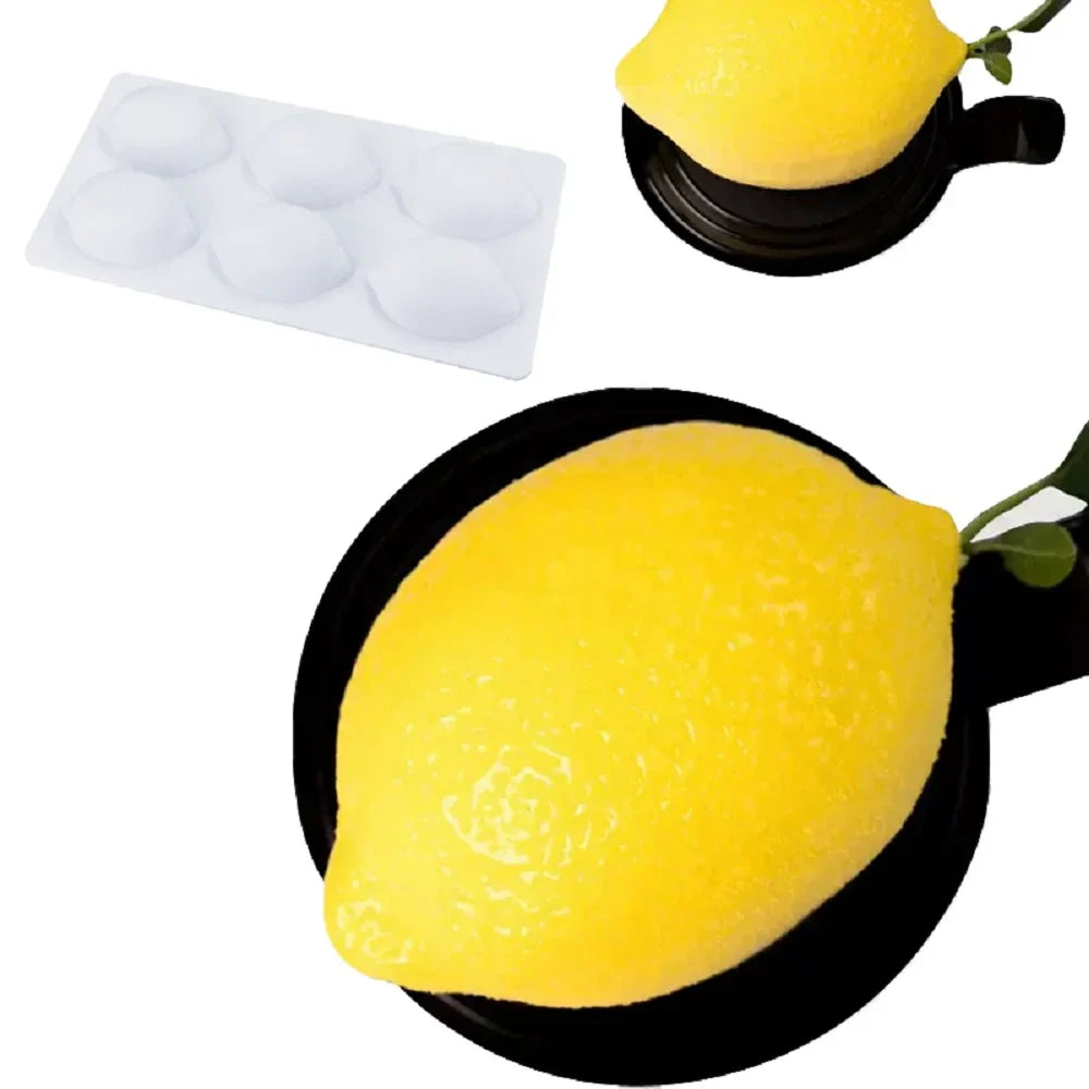 French Dessert 3D Lemon Silicone Mold – Cake, Brownie & Mousse Decorating Pastry Baking Tool