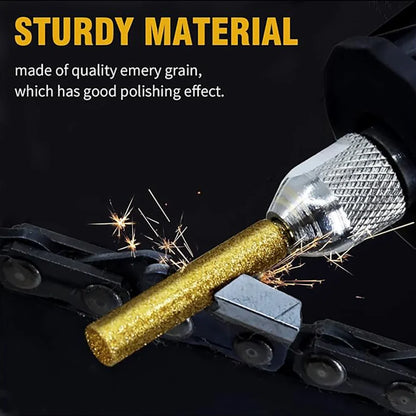 18PCS Diamond Coated Chainsaw Sharpener Set – 4/4.8/5.5mm Cylindrical Burr Grinding & Engraving Titanium Chain Saw Sharpening Tools