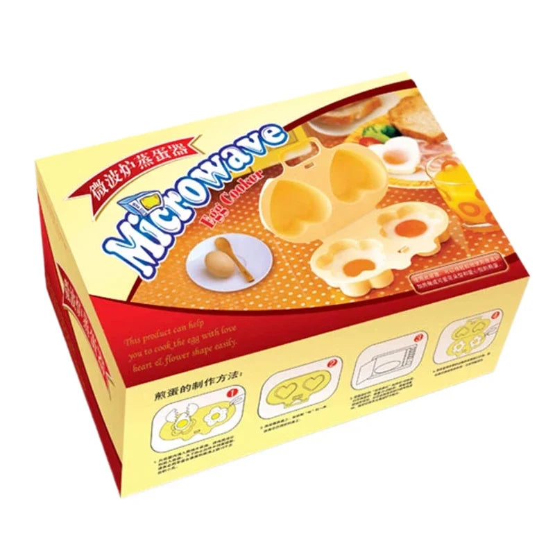 Microwave Egg Steamer Mold – Flower & Heart Shape Cooker for Easy Breakfast Eggs