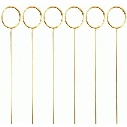 100/20x Metal Flower Card Holders – Golden Heart-Shaped Pickup Stick Clips for DIY Wedding Floral Arrangements