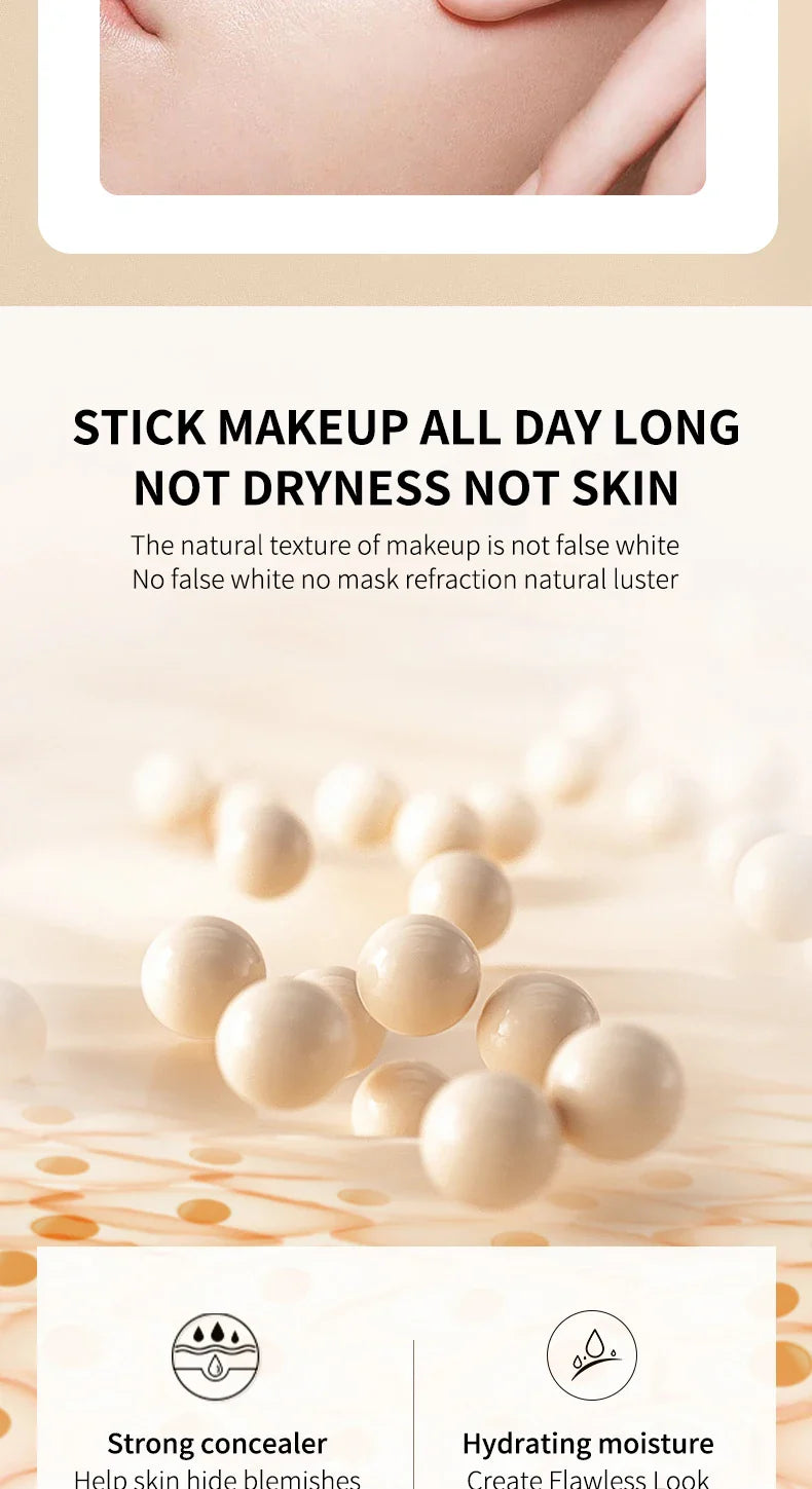 Ocheal 30g CC Cream Foundation – Waterproof Concealer, SPF 50+ Moisturizing Sunscreen, Long-Lasting Brightening Makeup Primer