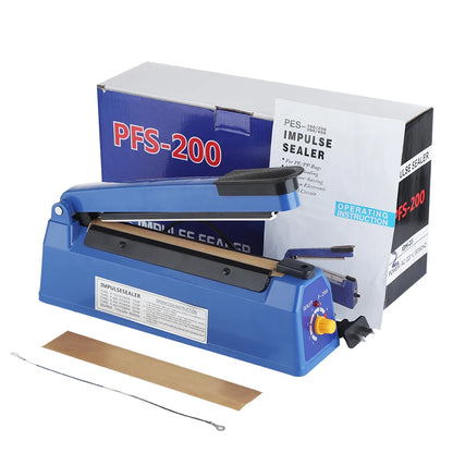 Electric Heat Sealer Machine — Hand Press Vacuum Impulse Sealer for Food, Plastic Bags, Balloons & Packaging