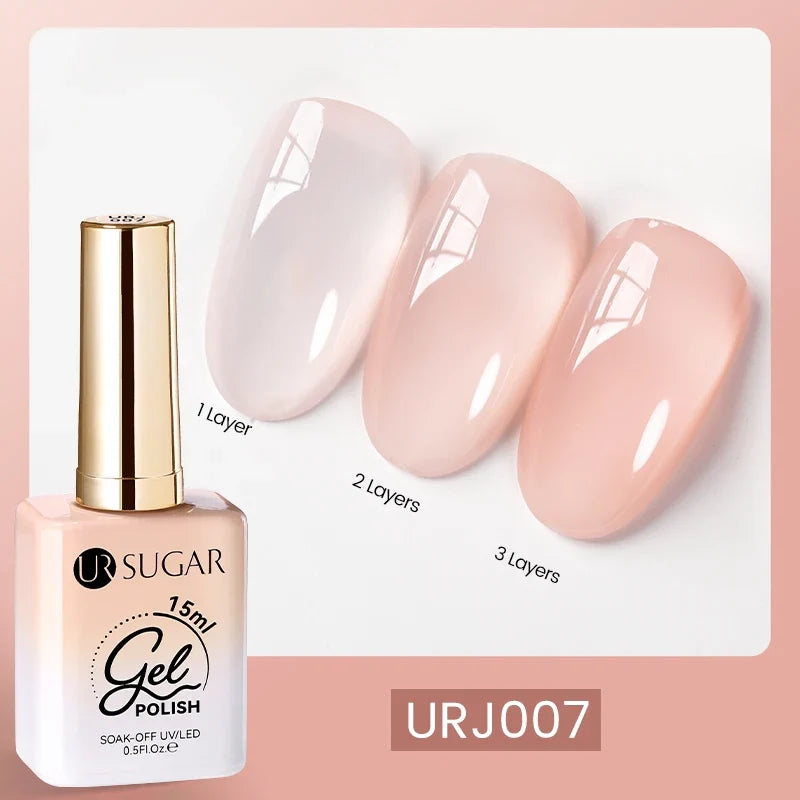 UR SUGAR Champagne Gold Silver Reflective Glitter Gel Nail Polish 15ml - Semi-Permanent Soak Off UV Manicure Art Varnish