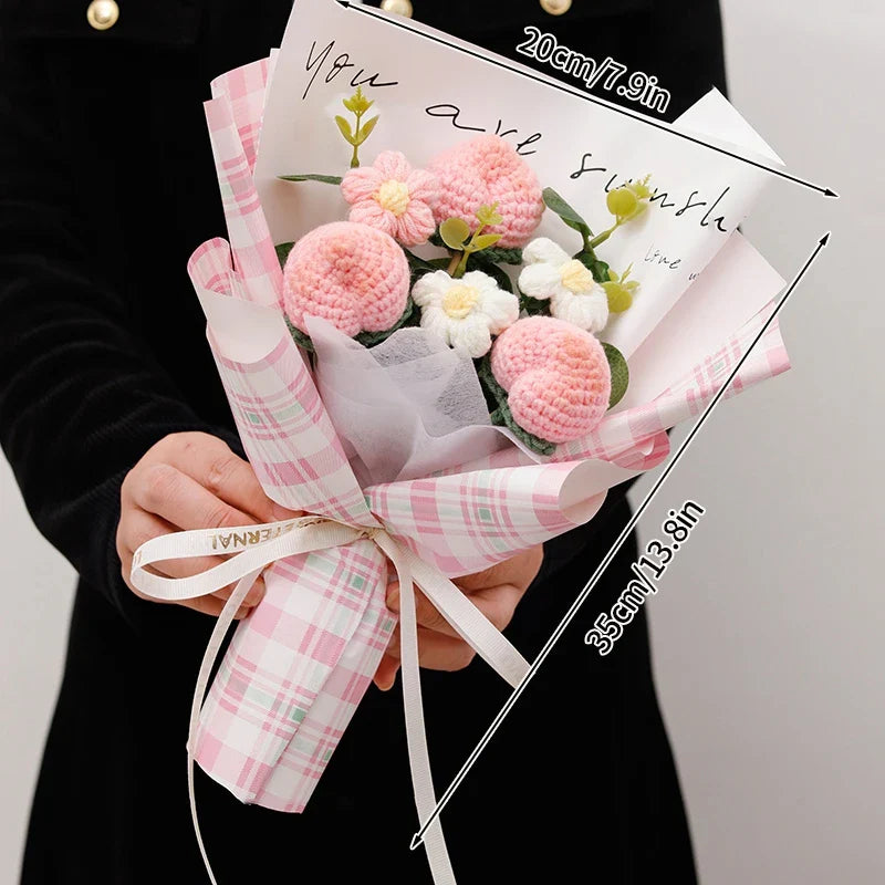 Graduation Bouquet 2025 – Crochet & Knitted Artificial Flowers for Wedding, Valentine’s & Special Occasion Gifts