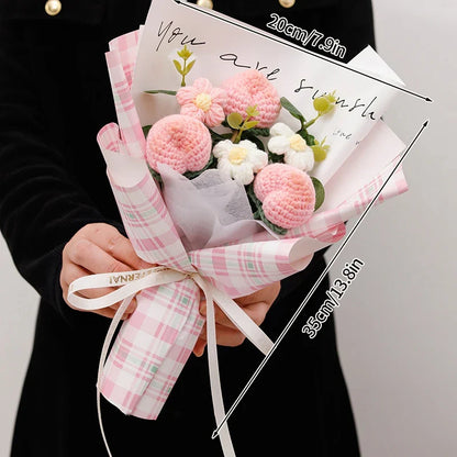 Graduation Bouquet 2025 – Crochet & Knitted Artificial Flowers for Wedding, Valentine’s & Special Occasion Gifts