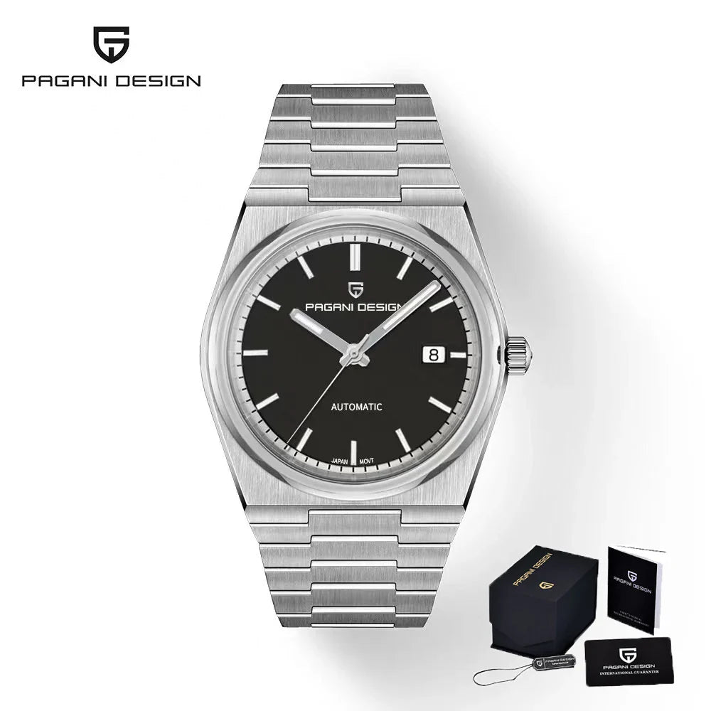 Pagani Design 2024 Men’s Automatic Mechanical Watch – Luxury Sapphire AR Coating, Stainless Steel, 10BAR Waterproof