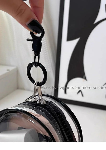Portable Mini Zipper Storage Bag — Keychain Organizer for Earphones, Chargers, and Small Accessories, Gift Case