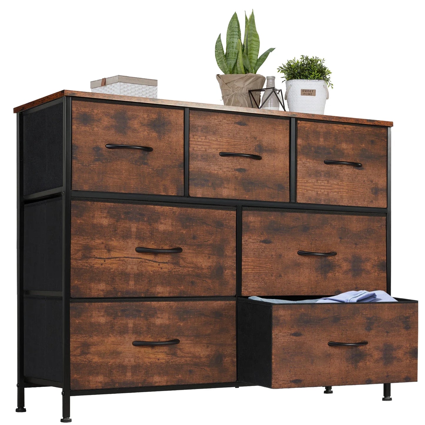 Bedroom Dresser with 7 Fabric Drawers – Organizer Storage Closet & Clothes Display Cabinet for Living Room