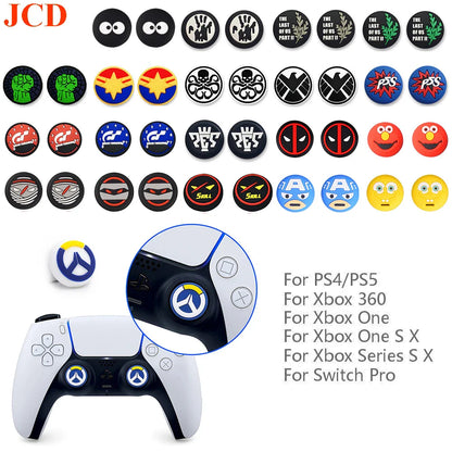 2PCS Silicone Thumbstick Grip Caps - Protective Joystick Covers for PS5, PS4, Xbox Series X/S Controllers
