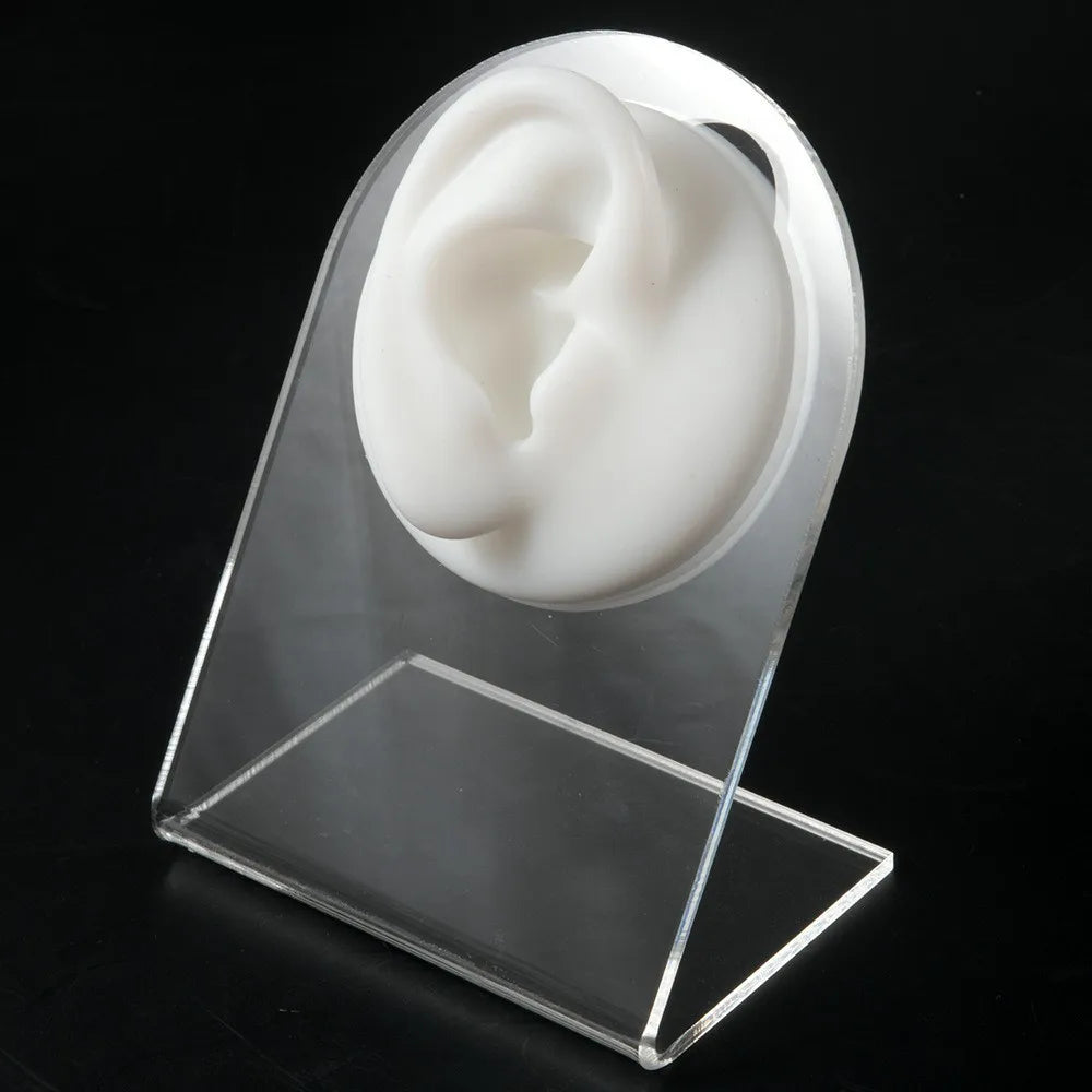 Soft Silicone 1:1 Simulation Body Piercing Practice Model – Ear, Nose, Navel & Nipple Display Stand for Jewelry Training & Teaching Accessories