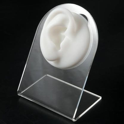 Soft Silicone 1:1 Simulation Body Piercing Practice Model – Ear, Nose, Navel & Nipple Display Stand for Jewelry Training & Teaching Accessories