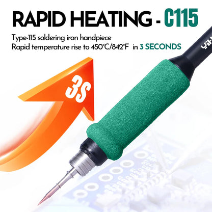 YIHUA 982-III Precision Soldering Station – Adjustable Temperature Soldering Iron for C115 C210 C245 Welding & Rework