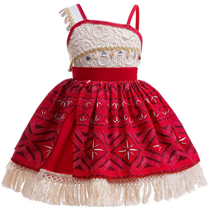 Disney Moana Princess Dress - Girls Vaiana Ocean Adventure Halloween Cosplay Costume