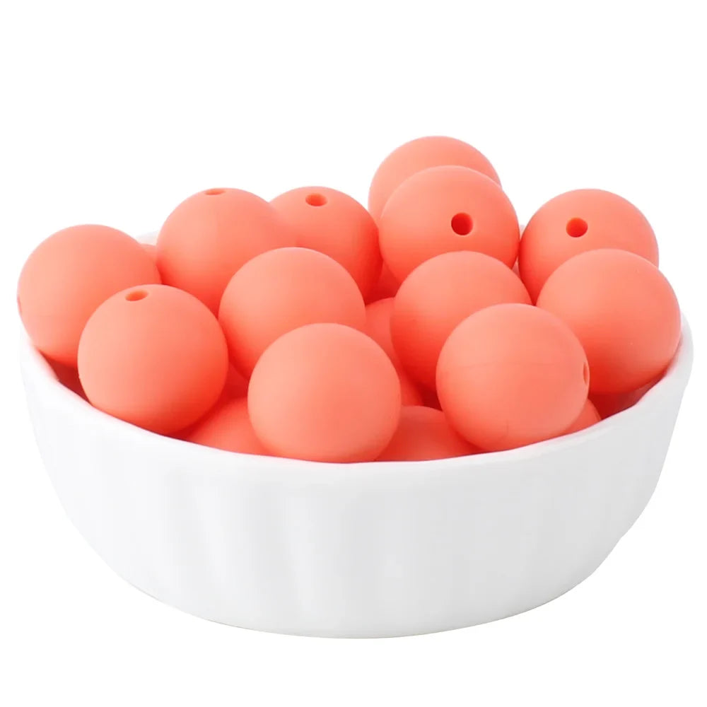 15mm Silicone Beads Set - Colorful Loose Beads for DIY Keychains, Jewelry & Beaded Pen Crafts