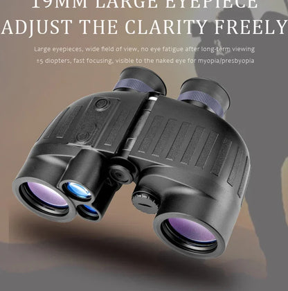 1500m Marine Binoculars for Adults – 8x40 with Rangefinder, Compass, IP65 Waterproof, UHD Field of View 8°