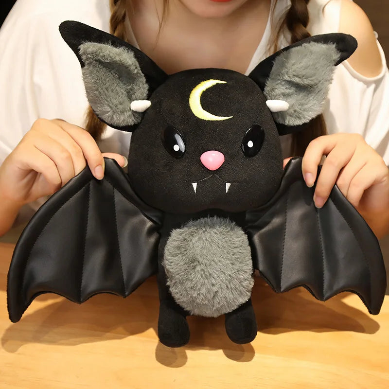 Cute Dark Series Bat Plush Doll – Halloween Party Decor, Festival Ornament & Household Gift