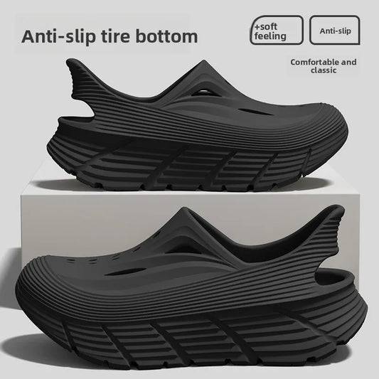Men’s Summer EVA Slip-On Shoes - Non-Slip Breathable Outdoor Casual Slippers