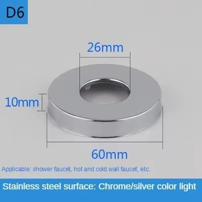 2Pcs Stainless Steel Faucet Decorative Cover – 1/2" & 3/4" Water Pipe Connector Heightening Valve Panel for Kitchen & Shower Faucet Accessories