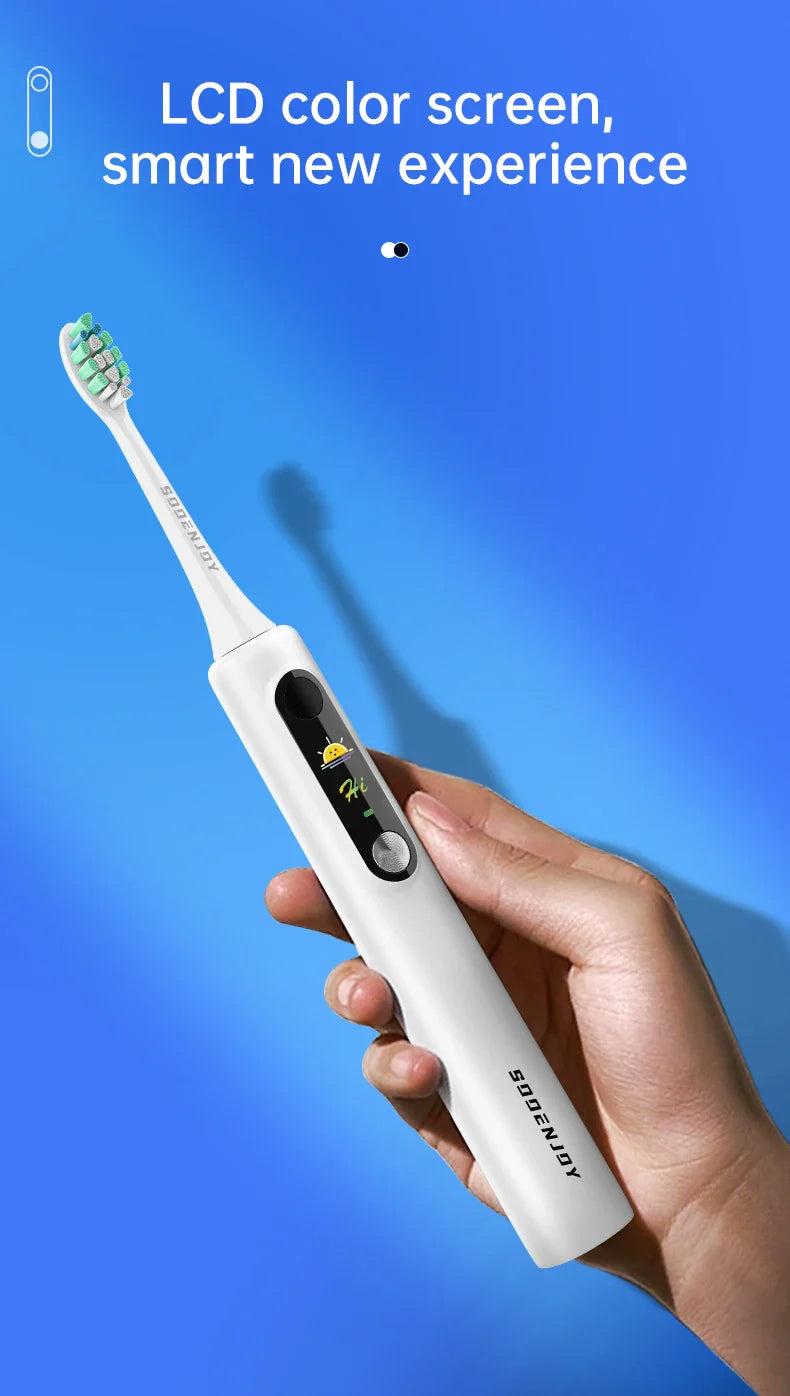 SOOENJOY Sonic Electric Toothbrush NB-1 — Smart LCD Display, DIY Mode, Automatic Teeth Cleaner for Adults