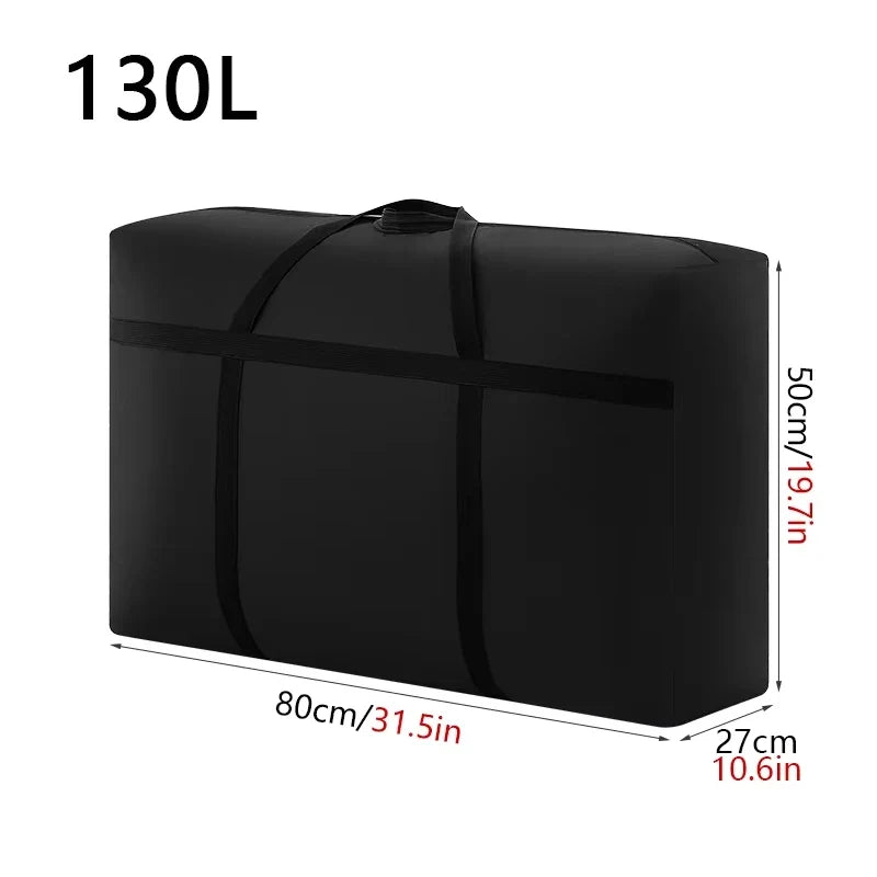 Extra Large Waterproof Moving Luggage Bag - Foldable Large Capacity Travel, Laundry & Quilt Storage Organizer