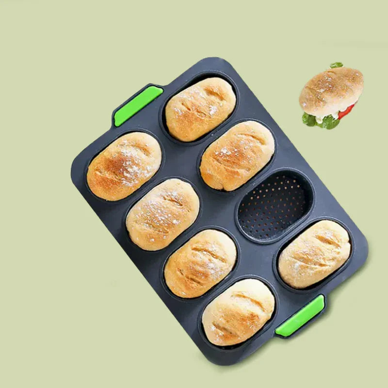 Food Grade Silicone Cake Molds: Toast Tray Bread Pan Brownie Dessert Madeleine Baguette Muffin Bakeware - Baking Tools