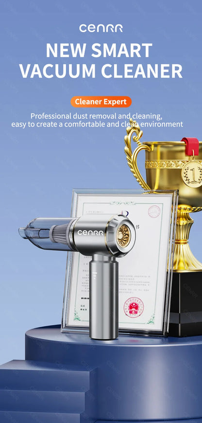 CENRR 360000PA Mini Cordless Car Vacuum Cleaner – Powerful Handheld Portable Wireless Cleaning Machine