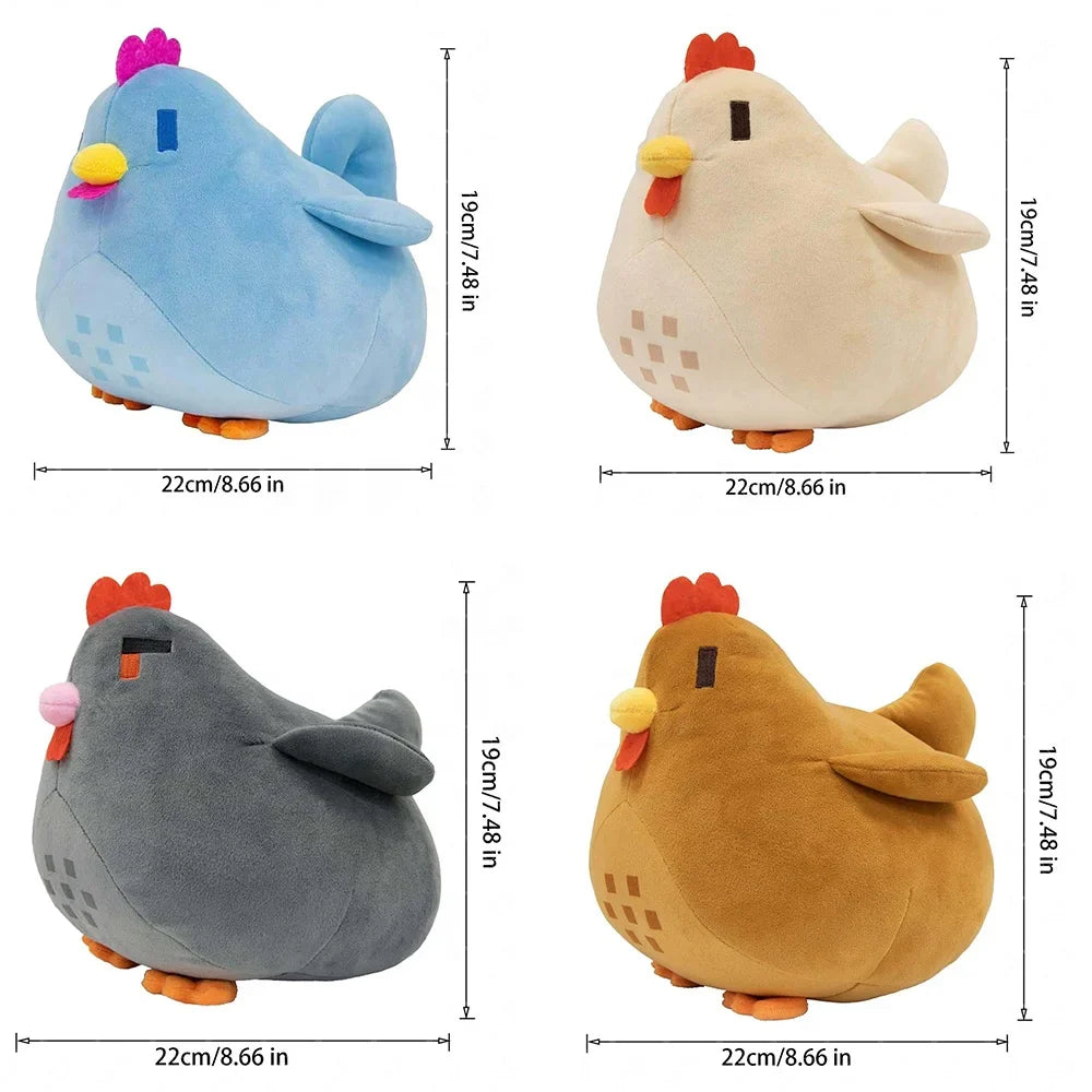 22cm Stardew Valley Chicken Plush Toy — Soft Stuffed Animal Pillow, Kids Toy, Christmas Gift & Home Decoration