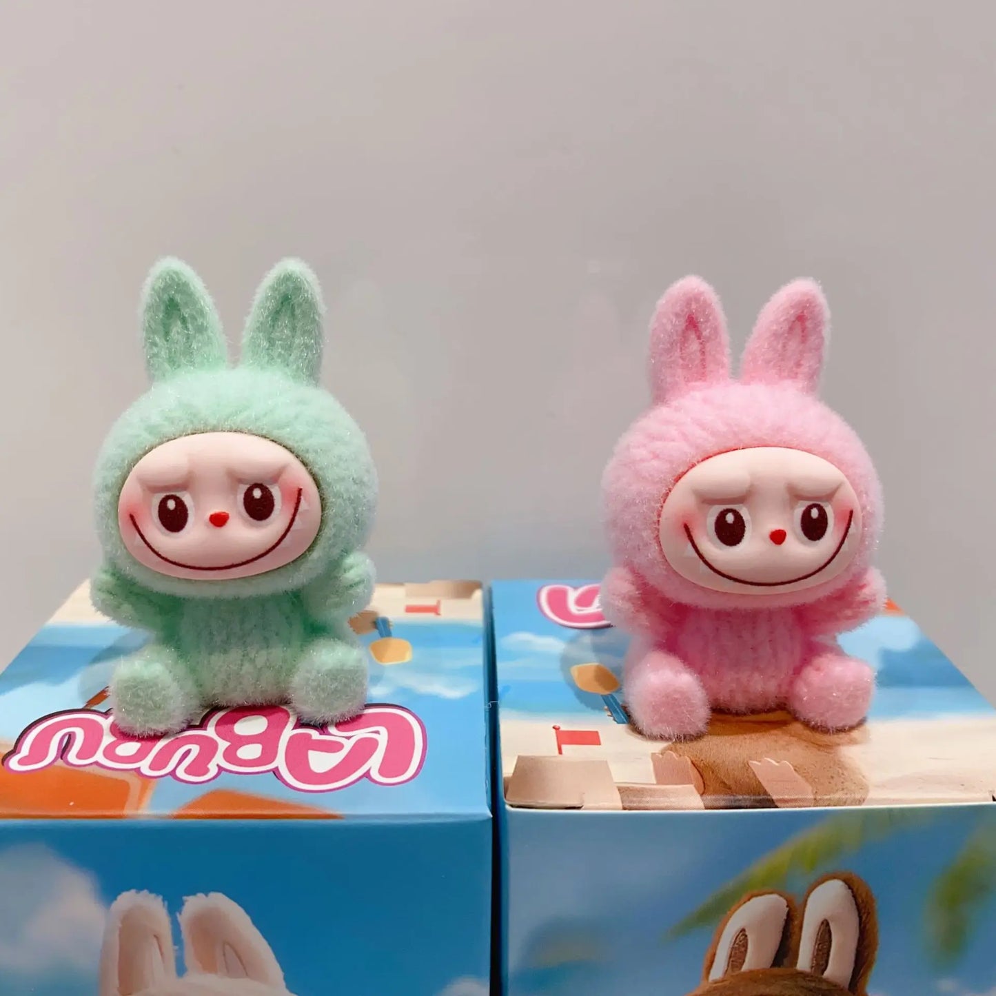 12pcs Mini Labubu V1 & V2 “Have A Sit” Figures – Cute Flocking Doll Collection & Decor Accessories