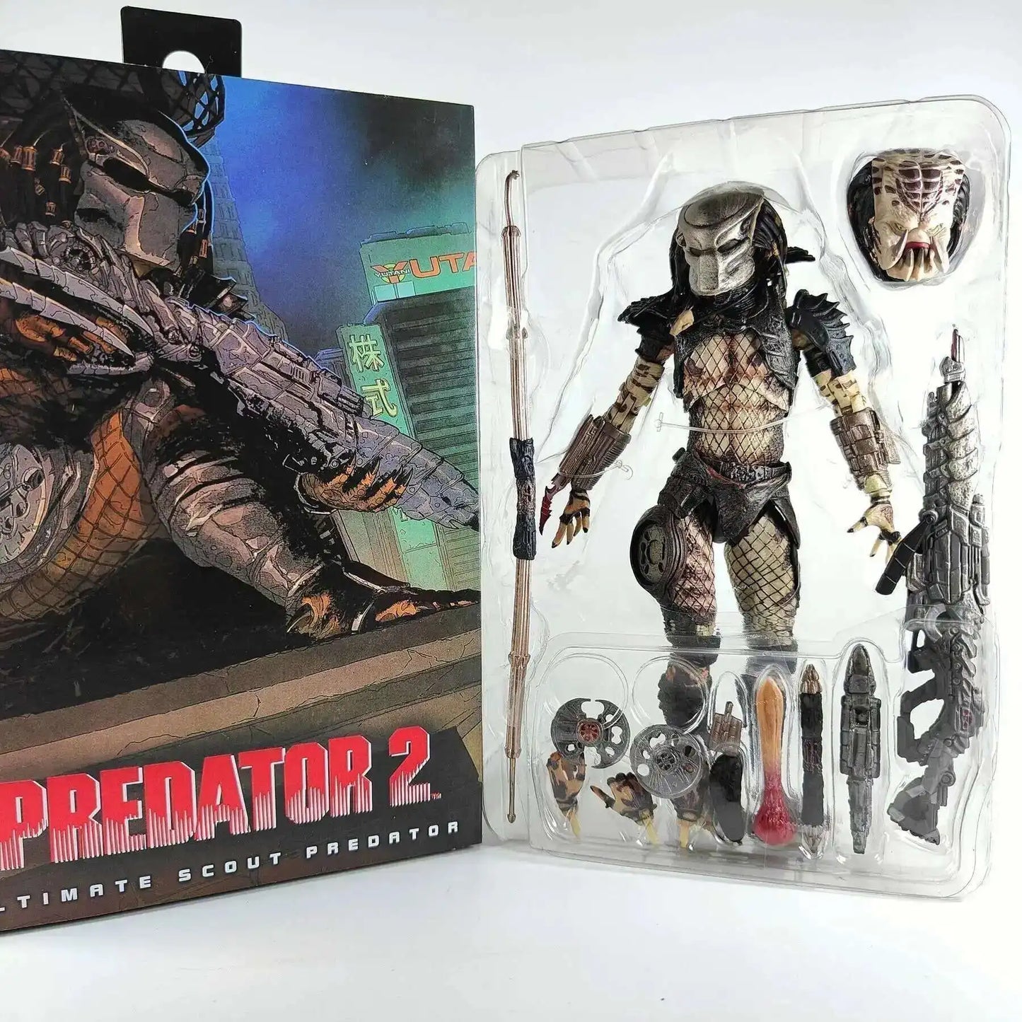 NECA Shaman Ahab Ultimate Scout Warrior Action Figure – Lost Battle Feral Jungle Hunter Predator Collector Toy