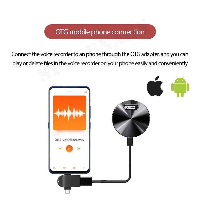 STTWUNAKE Mini Voice Activated Recorder – Built-in Magnet, Small Digital Audio Recording Device, Sound Dictaphone