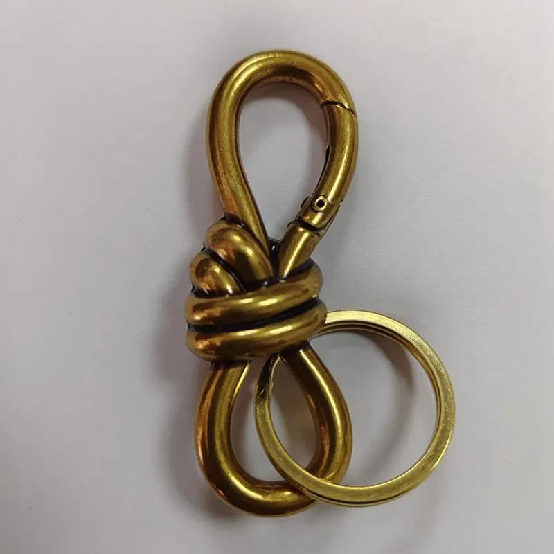 Unisex Essential Belt Icon Carabiner Keychain – Blackout Oval Solid Buckle for Men & Women Bag Accessories