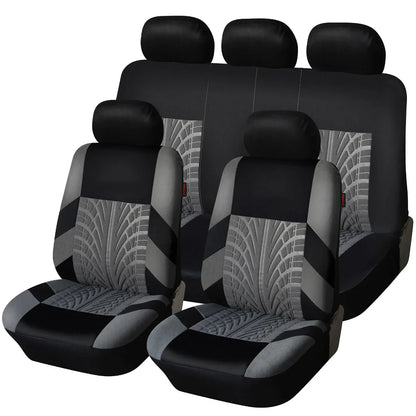 Brand Embroidery Universal Car Seat Cover Set with Organizer – Premium Interior Protection for Golf 4, Citroen C4, IZH 2126, Hyundai i20 & Honda Models