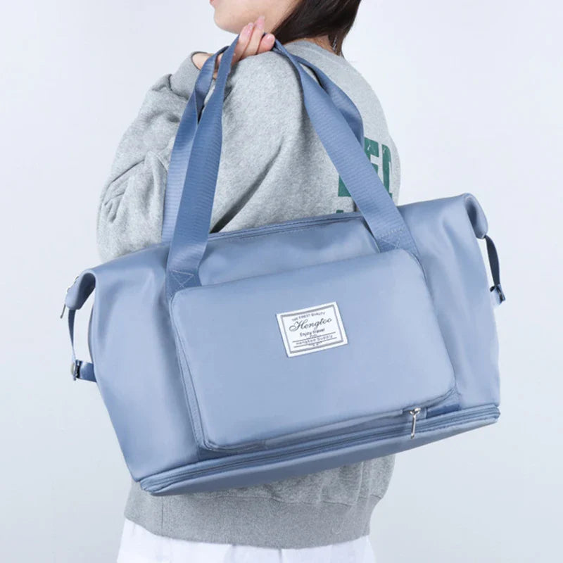 Large Capacity Travel Bag — Expandable, Waterproof, Foldable Luggage Organizer