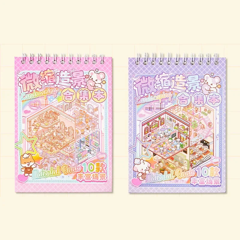 NEW 20Pcs 20-in-1 Cartoon Landscape Sticker Book – DIY 3D Pocket Cabin Scene Stickers for Kids Gift