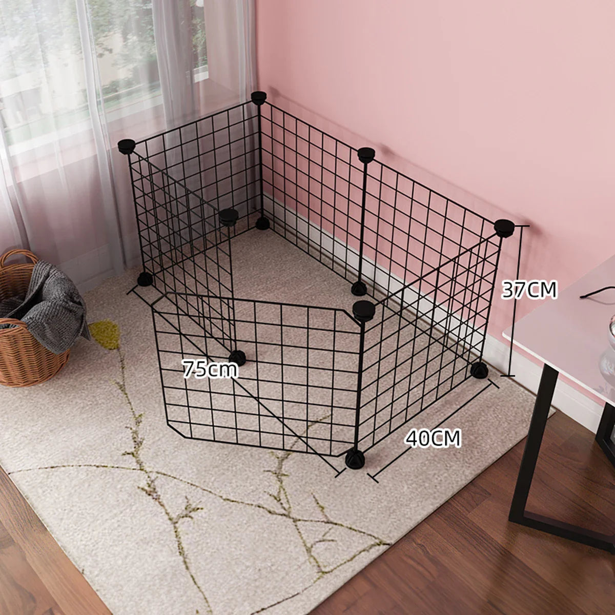 Indoor Dog Cage Wire Mesh Fence – Teddy Pet Escape Barrier
