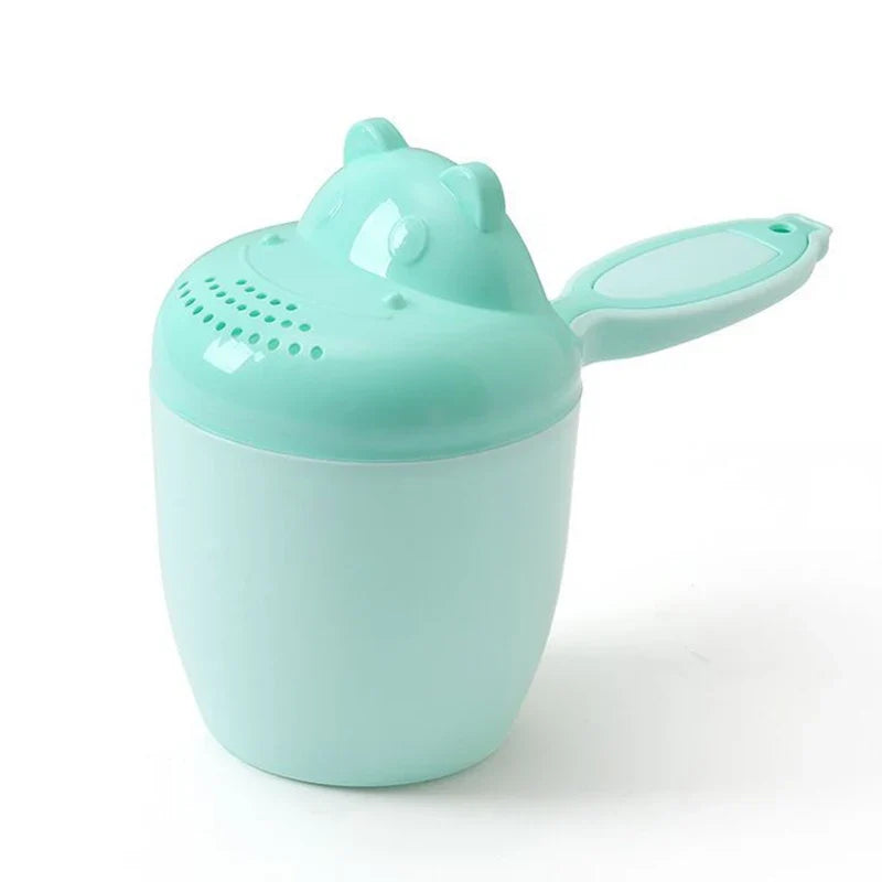 Baby Cartoon Bear Bath Cup - Cute Newborn Shower Rinse Spoon for Kids Shampoo & Bathing