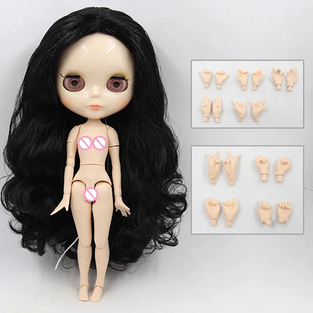 ICY DBS Blythe Doll 1/6 BJD Jointed Body — 30cm White Skin Anime Doll with Shiny & Matte Face, Special Price Gift Toy